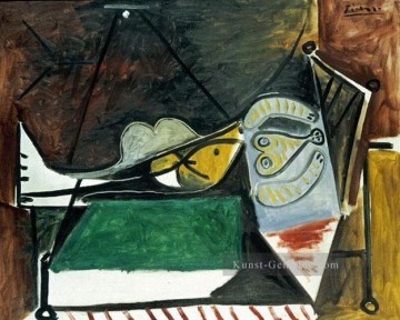  couche Kunst - Femme couchee sous la lampe 1960 Kubismus